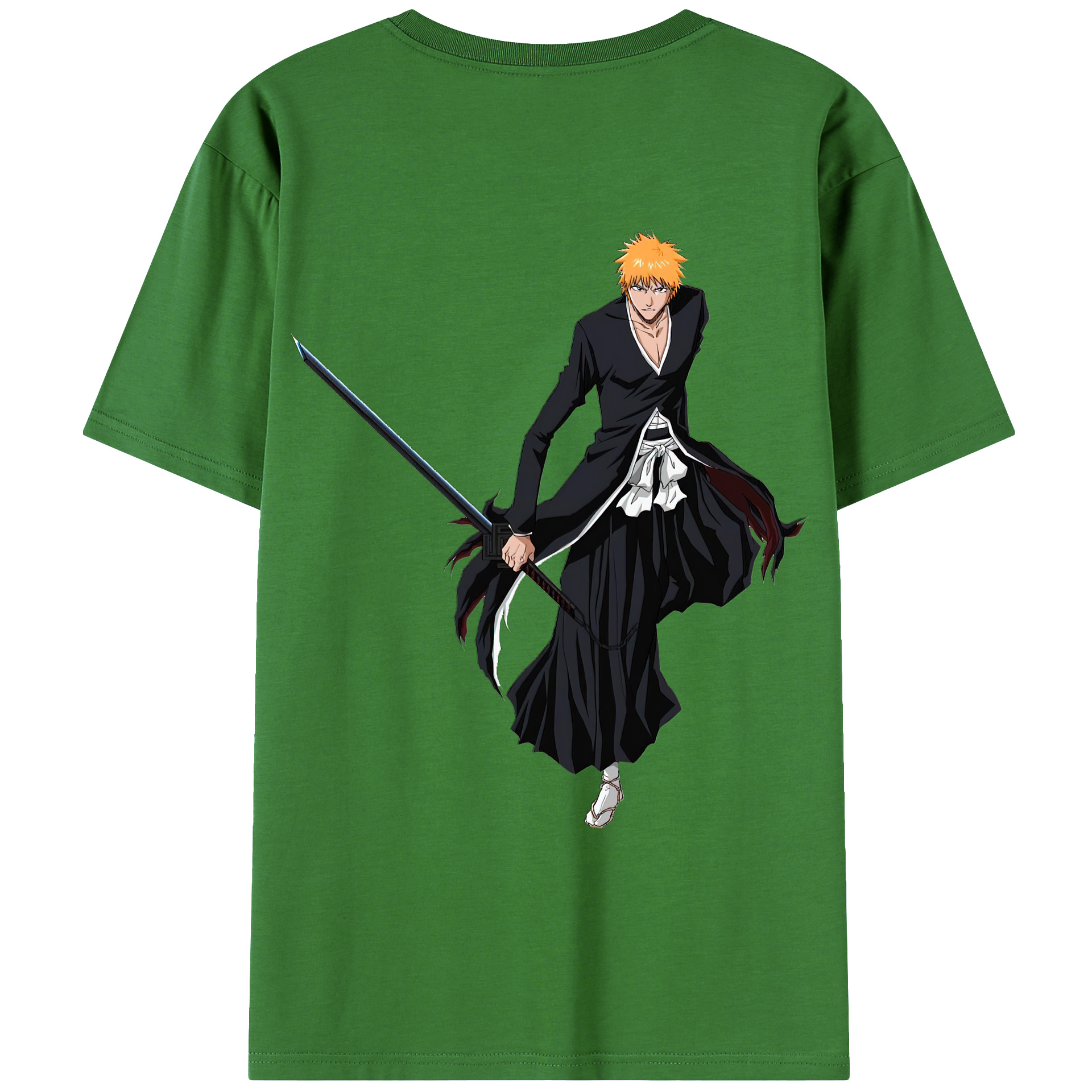 （画像用） ブリーチ 黒崎一護（くろさき いちご）BLEACH Kurosaki Ichigo レディース半袖Tシャツ(バックプリント)